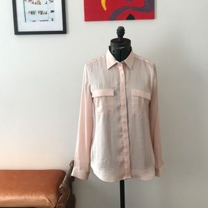 Blush Button Down Blouse